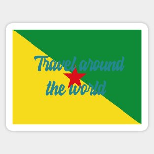 Travel Around the World - French Guiana Sticker